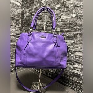 Coach Purple Leather Satchel Bag
